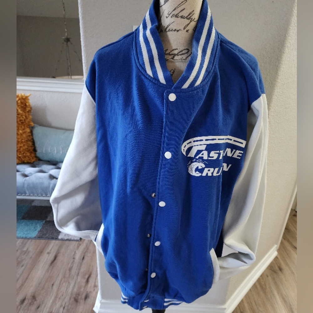 Blue and White Varsity Jacket
